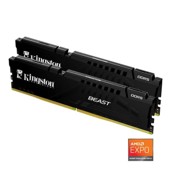 Kingston Beast Expo 32GB DDR5 6400MHz CL32 Masaüstü Performans Ram Kit (2x16GB)