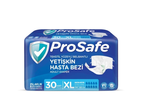 Prosafe Belbantlı Ekstra Büyük Boy (XL) Hasta Bezi 30'lu