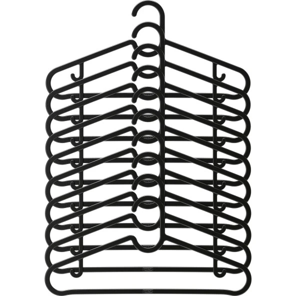 Ikea Spruttıg Siyah Giysi Askısı 10 Adet