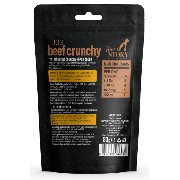 Amore Köpek Çinko Biyotin Tableti 72li Tüy Dökümü, New Story Beef Crunchy 80gr Ödül Çubuğu - 4