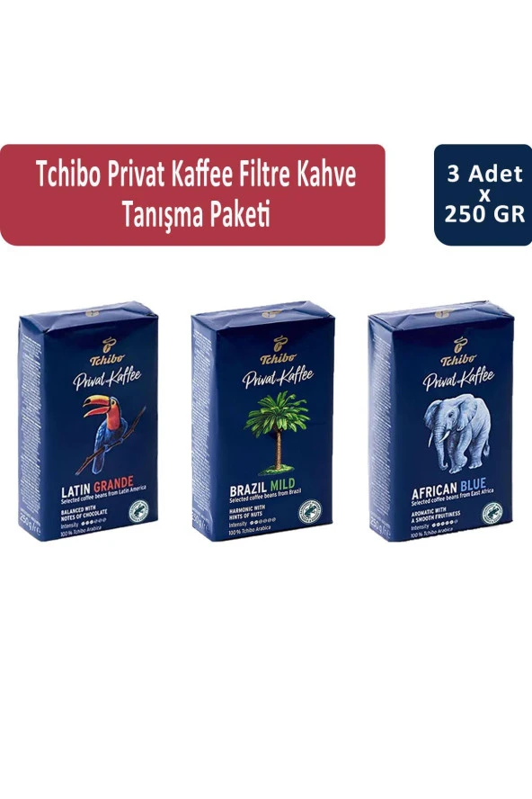 Tchibo Privat Kaffee Filtre Kahve Tanışma Paketi 250 gr x 3 Adet