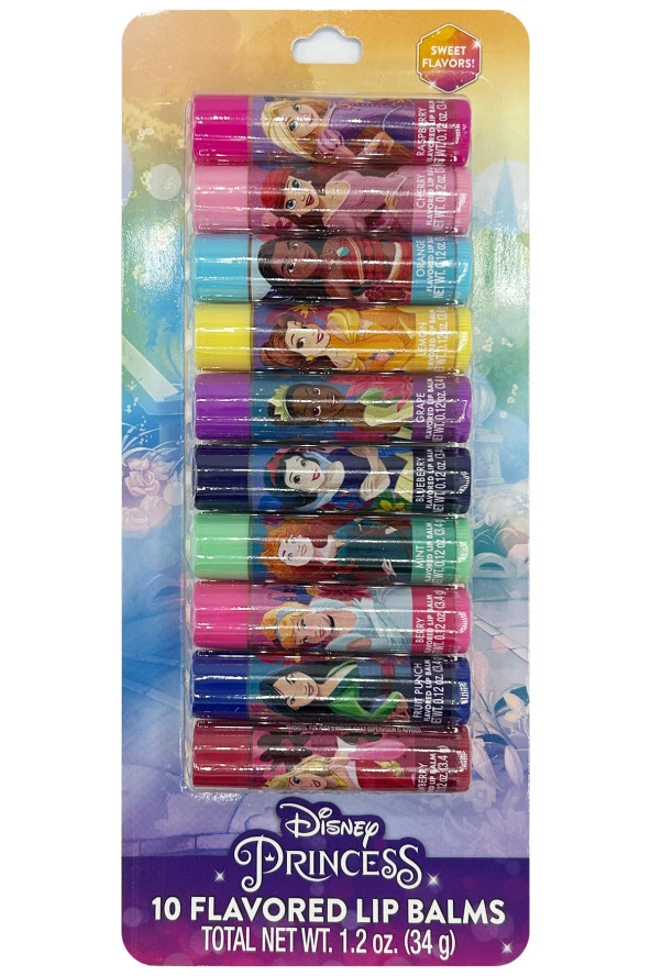 Taste Beauty Princes Lip Balm Dudak Balsamı Çeşit Paketi 10 Adet