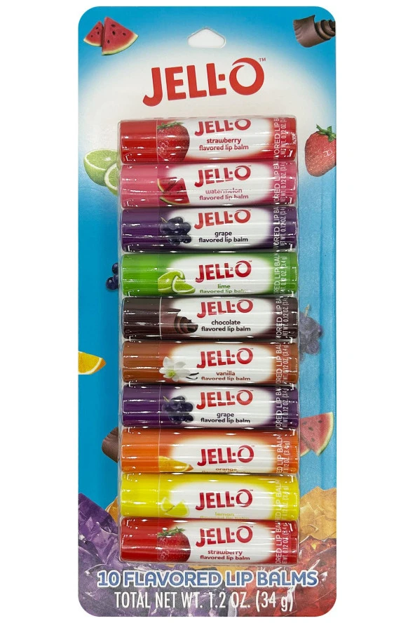 Taste Beauty Jell-O Lip Balm Dudak Balsamı Çeşit Paketi 10 Adet