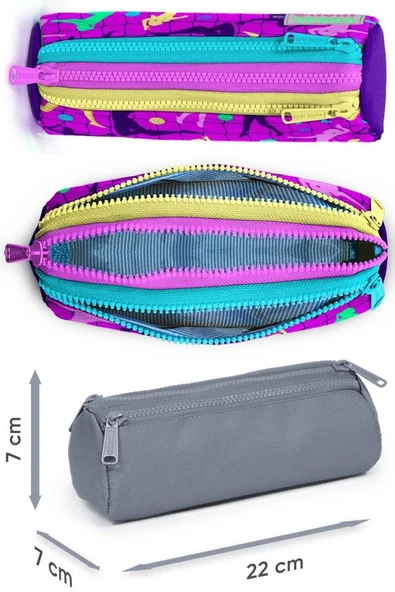 Coral High İlkokul Sırt Çantası ve Kalemlik Seti - Pembe Mor Voleybol - Kız Çocuk - Resim 3