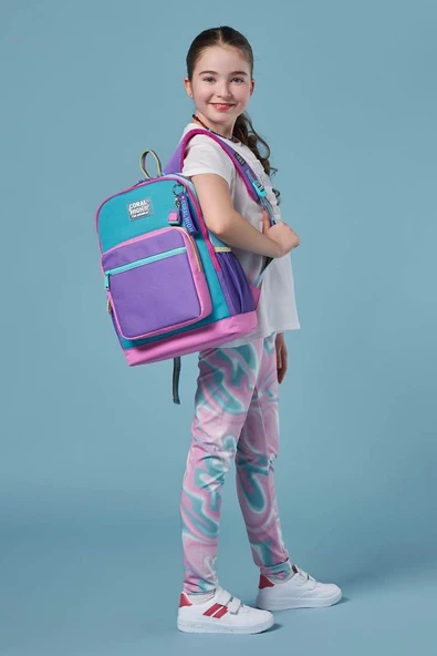 Coral High Dört Bölmeli Pembe Pastel Renkli İlkokul Sırt Çantası - Kız Çocuk - 3