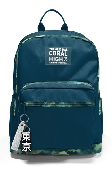 Coral High Dört Bölmeli Nefti Kamuflaj Ortaokul Çantası - Erkek Çocuk - 2