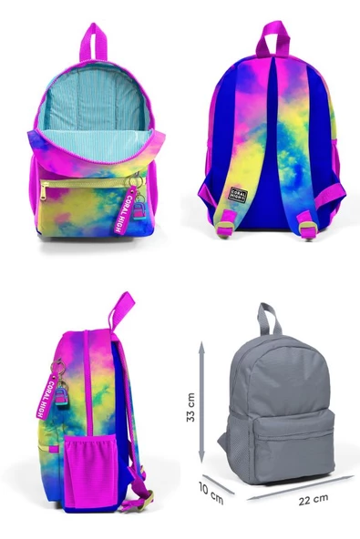 Coral High Renkli Batik Mini Yuva Sırt Çantası - Kız Çocuk - Resim 2