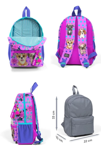 Coral High Pembe Köpek Mini Yuva Sırt Çantası - Kız Çocuk - Resim 2