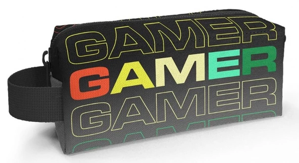 Coral High Siyah Gri Gamer Tek Bölmeli Kalemlik - Erkek Çocuk Kalem Çantası ürün görseli