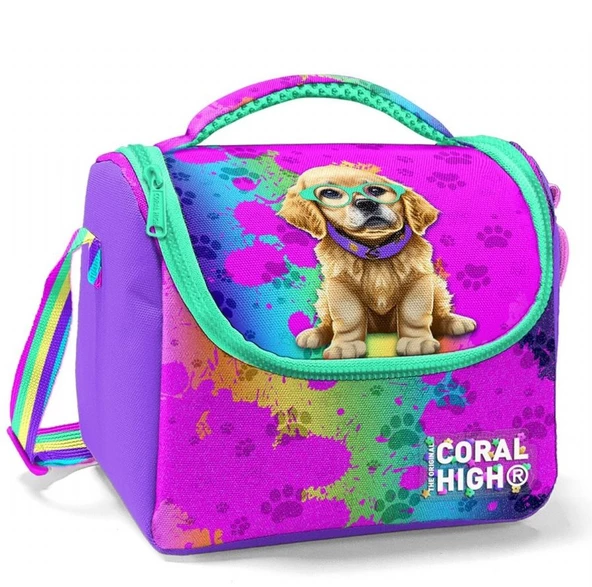 Coral High Mor Pembe Köpek Isı Yalıtımlı Beslenme Çantası - Kız Çocuk