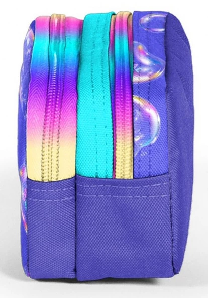 Coral High Lavanta Pembe Baloncuk İki Bölmeli Kalem Çantası - Kız Çocuk - Resim 2