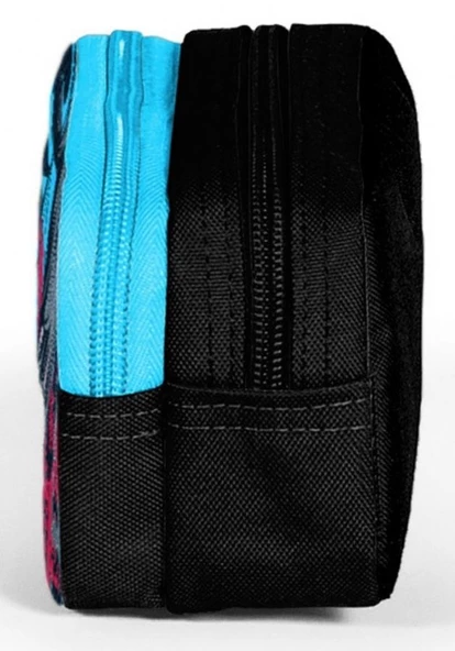 Coral High Siyah Mavi Anime İki Bölmeli Kalem Çantası - Erkek Çocuk - Resim 2