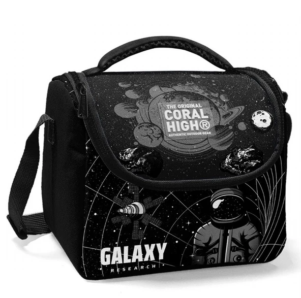 Coral High Siyah Galaxy Isı Yalıtımlı Beslenme Çantası - Kız Çocuk