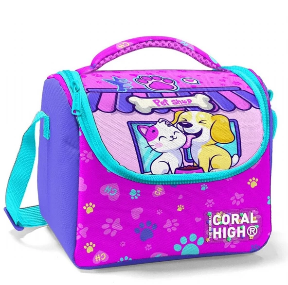 Coral High Kedi Köpek Isı Yalıtımlı Beslenme Çantası - Kız Çocuk ürün görseli