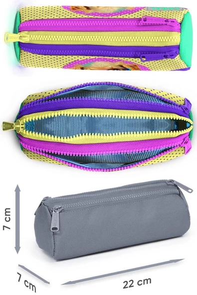 Coral High Kız Çocuk Üçlü İlkokul Okul Çanta Seti - Sarı Pembe Sevimli Köpek - Resim 4