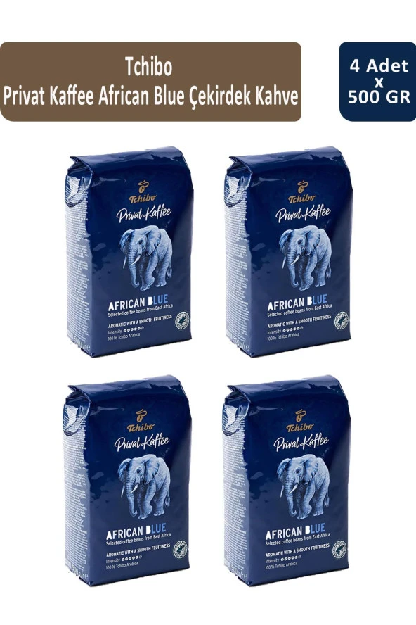 Tchibo Privat African Blue Çekirdek Kahve 500 gr x 4 Adet
