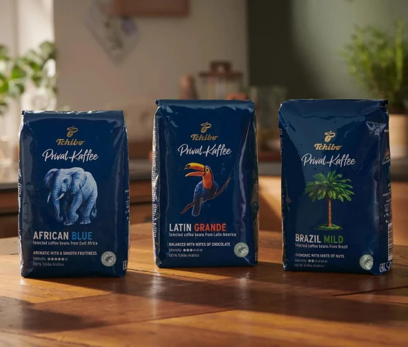 Tchibo Privat African Blue Çekirdek  Kahve 500 gr x 4 Adet - 3
