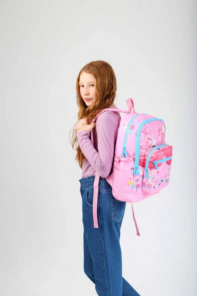 Kaukko Kids Pembe Flamingo Kız Çocuk Okul Sırt Çantası - Resim 3