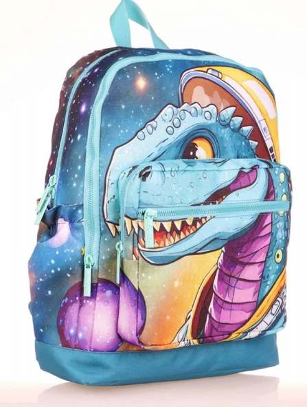 Kaukko Kids Turkuaz Dinazor Erkek Çocuk Okul Sırt Çantası
