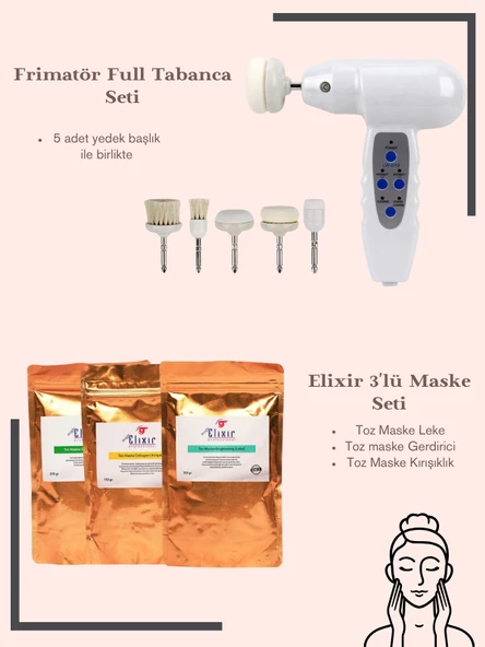 Frimatör Full Tabanca Set & Elixir 3'lü Soyulabilen Toz Maske Seti