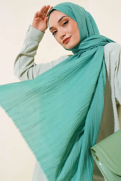 Piliseli Pamuk Şal Mint - 2
