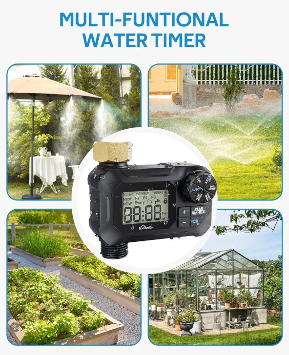 HOMENOTE Otomatik Zamanlayıcılı Prinç Sisleme ve Soğutma Sistemi (28 Metre) - 5