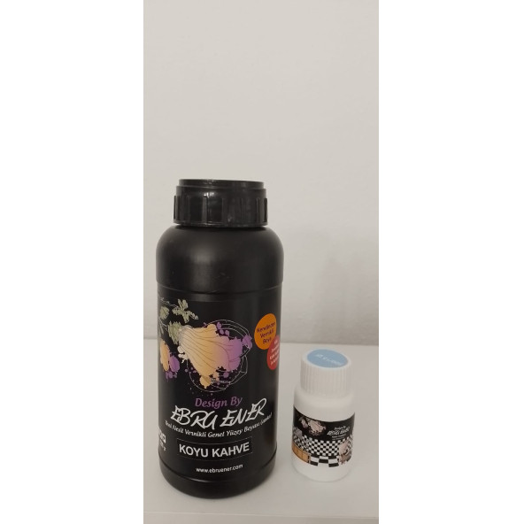 Ebru Ener Anka Vernikli Genel Yüzey Boyası Koyu Kahve 500 gr. ve Katkı Maddesi 15 gr.