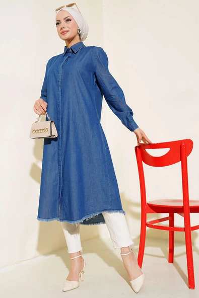 Püsküllü Kot Tunik Kot ürün görseli 1