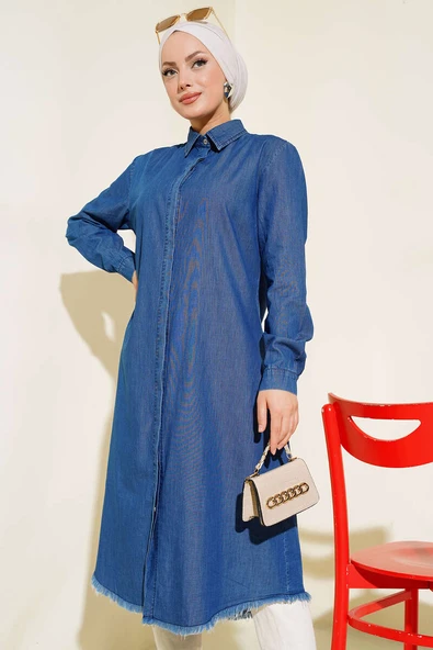 Püsküllü Kot Tunik Kot - Resim 2