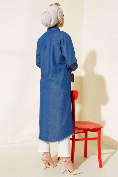 Püsküllü Kot Tunik Kot - Resim 3