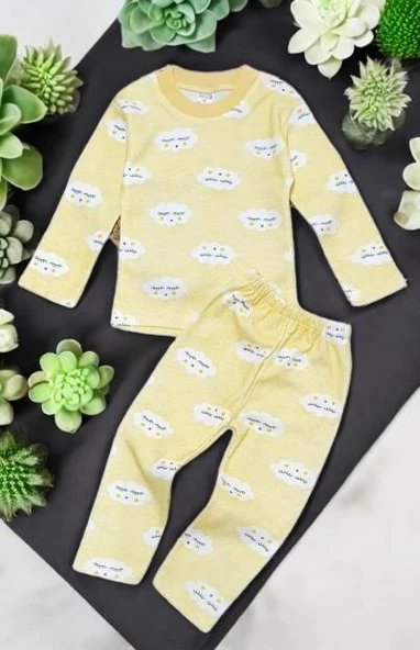 Bulutlu Kız Bebek Pijama Takım