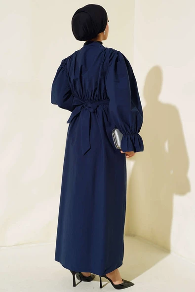 Bel Lastikli Kap Lacivert - Resim 3