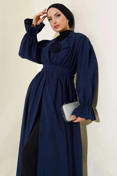 Bel Lastikli Kap Lacivert - Resim 2