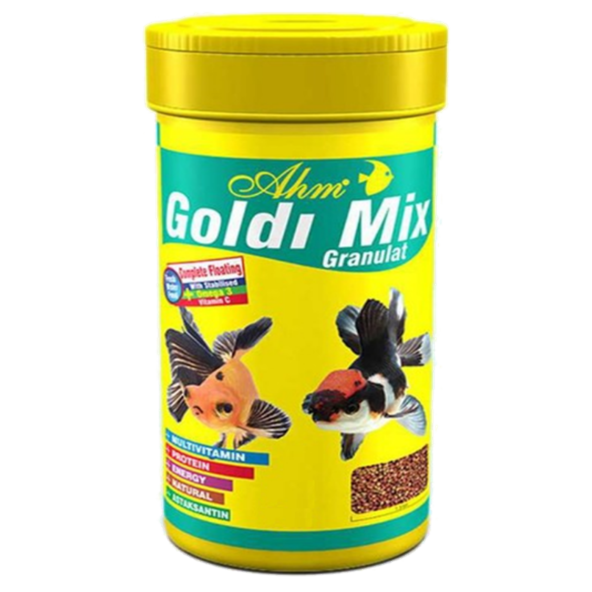 Amore Goldy Mix %37 Protein 250 gr Easy-Fill-Pack ve 1000 ml Box AHM Gold Mix Japon Balık Yemi - 4