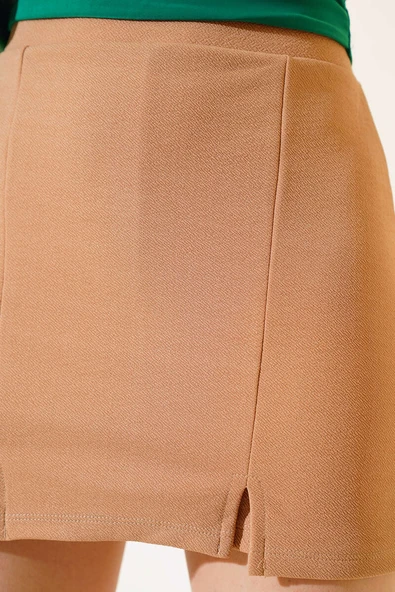 Şort Etek Camel - Resim 4