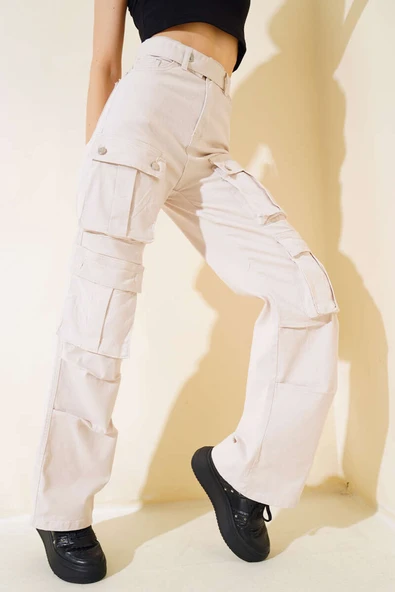 Kargo Cepli Gabardin Pantolon Bej ürün görseli