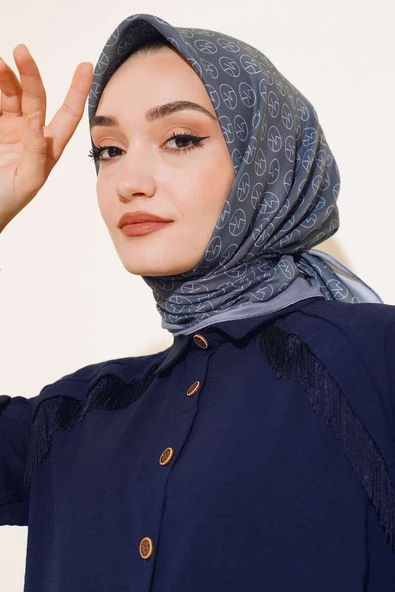 MK Desen Soft Eşarp Antrasit - 1