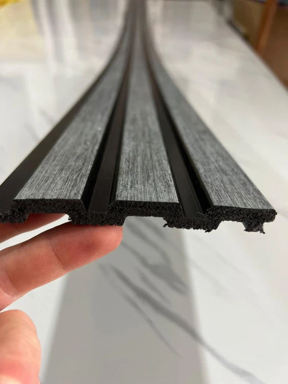 Atc Gri Antrasit Dekoratif Görünüm Pvc Kaplama Lambiri 12cmx90cm