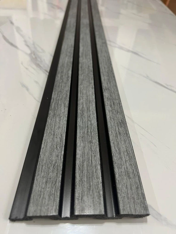 Renkli Duvarlar Atc Gri Antrasit Dekoratif Görünüm Pvc Kaplama Lambiri 12cmx90cm - 6