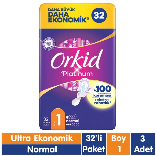 Orkid Platinum Normal Ped 32x3 96 Adet ürün görseli 1