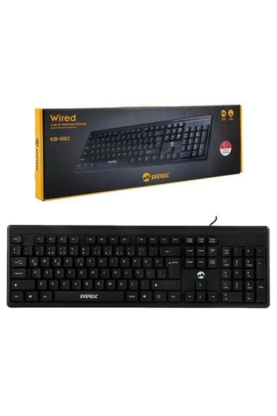 Everest KB-1002 Siyah USB Q Standart Klavye