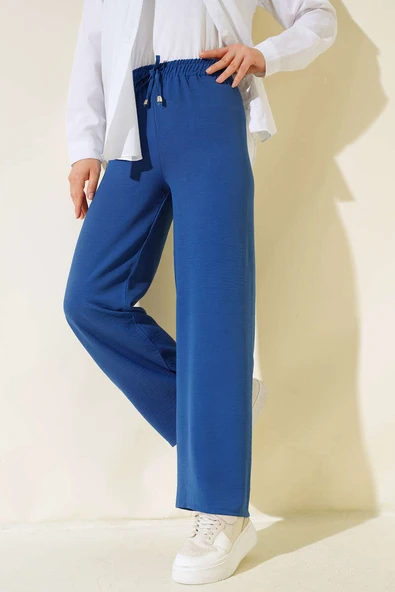 Ayrobin Bel Lastikli Pantolon İndigo ürün görseli 1