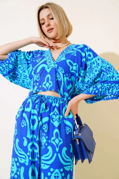 Bel Lastikli Salaş İkili Takım Saks - Resim 2