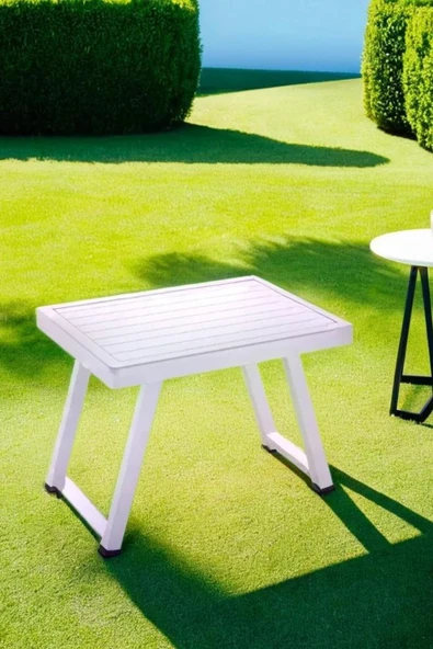 Portatif Plastik Katlanabilir Sehpa -Kamp ve Piknik Masası Beyaz ürün görseli