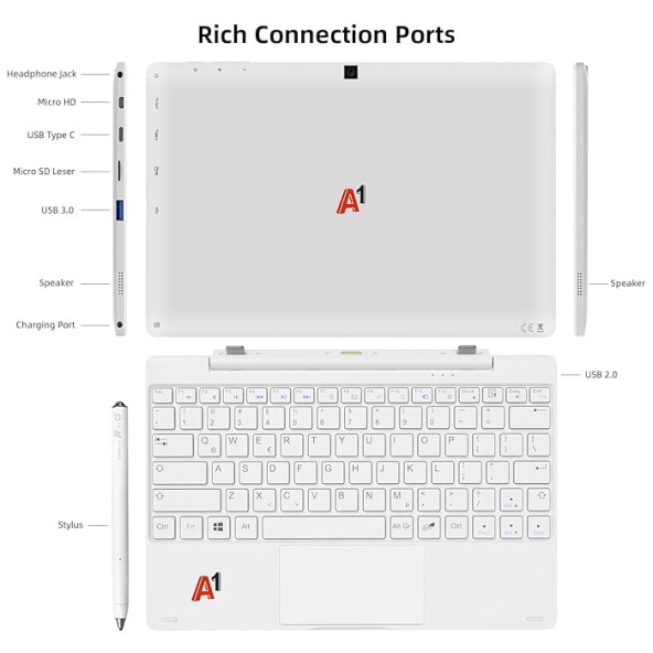 Onda OliverBook Intel PENTİUM N5030 (4 ÇEKİDEK) 8gb Ram 128GB SSD 10.1'' Fullhd IPS Dokunmatik Tablet Pc WİN11 Pro - 6