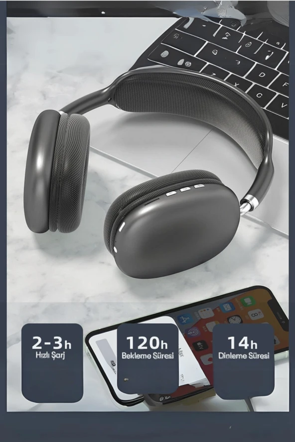 BHH1002 Kafaüstü Bluetooth Kulaklık - 5