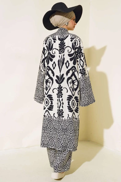 Salaş Kimono Takım Siyah Desenli - 3