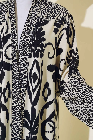 Salaş Kimono Takım Siyah Desenli - 4