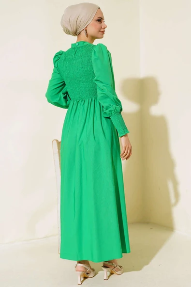 Önü Gipeli Düğmeli Elbise Benetton - 3