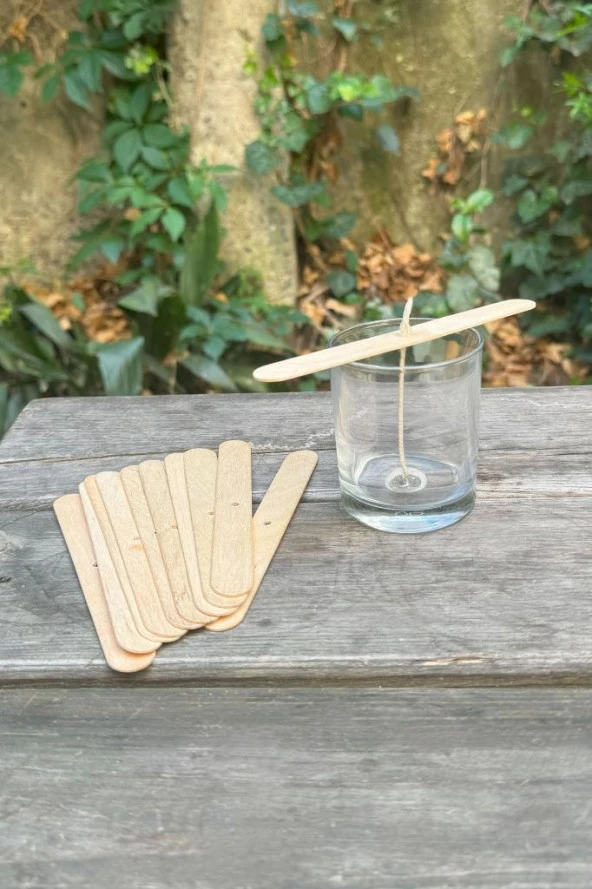 Ahşap İp Fitil Tutucu 30 Adet - Resim 2